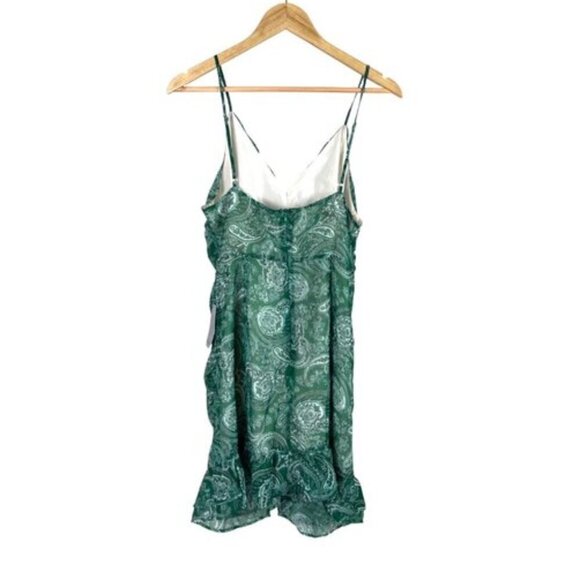 NSR NAPEAN SEA RD GREEN PAISLEY PRINT RUCHED DRESS - Picture 8 of 10